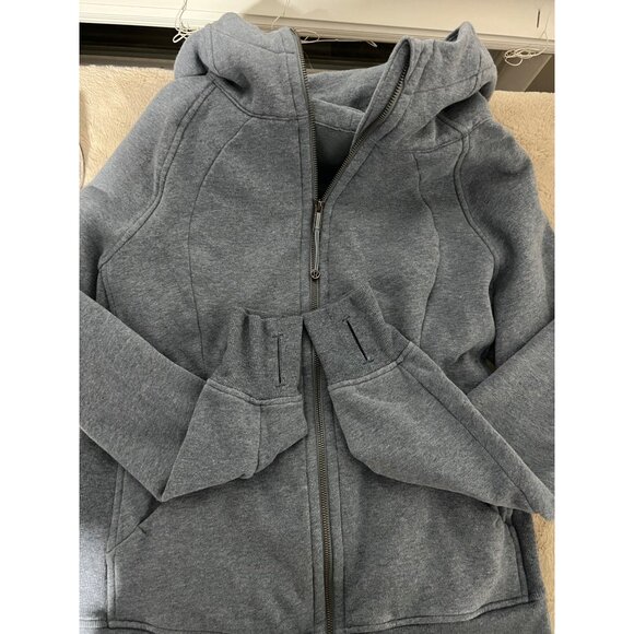 Lululemon Womens Full-Zip Hoodie Size 12 Sweatshirt Cotton Blend With Logo Detai - Picture 6 of 6